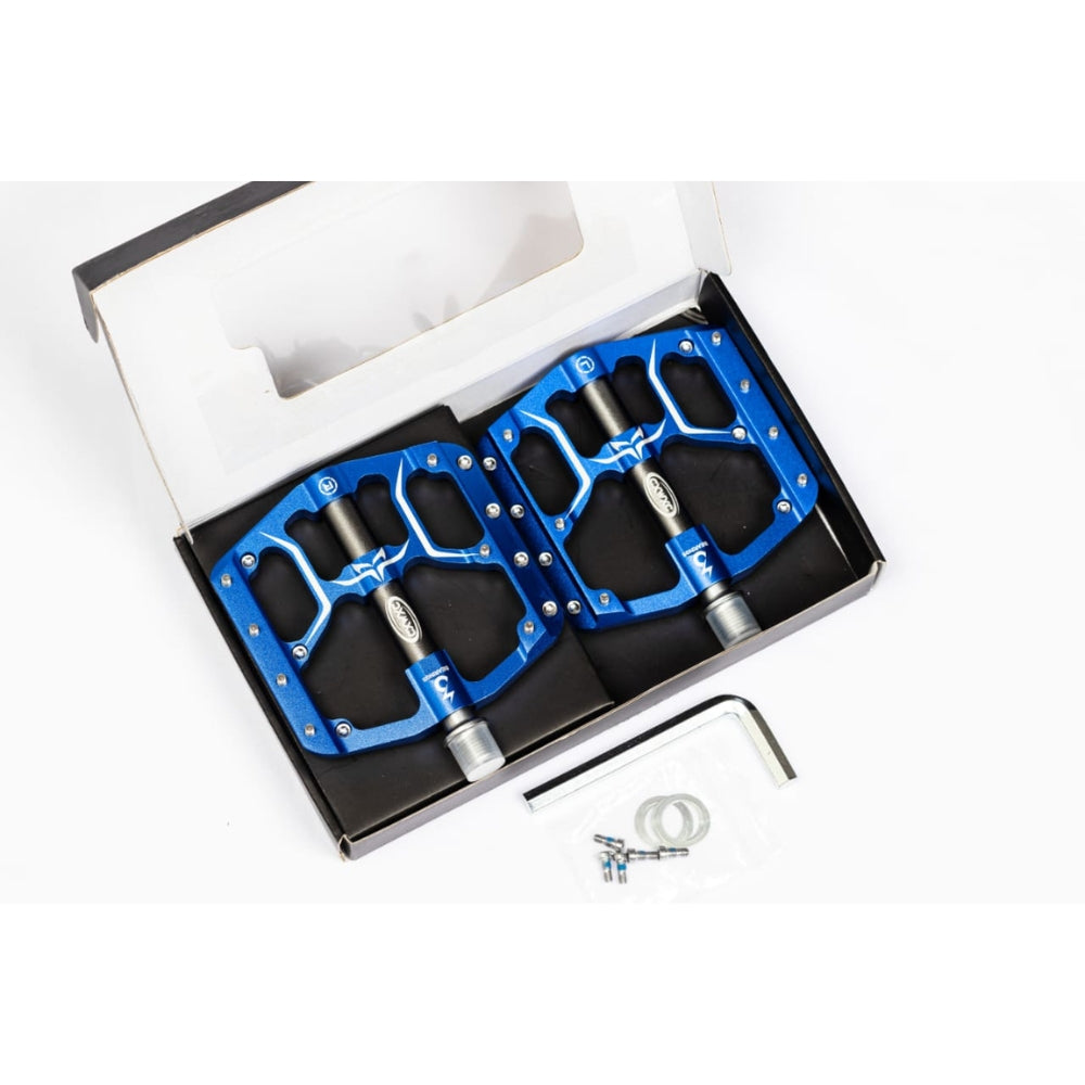 Pedales de plataforma ciclismo Azul