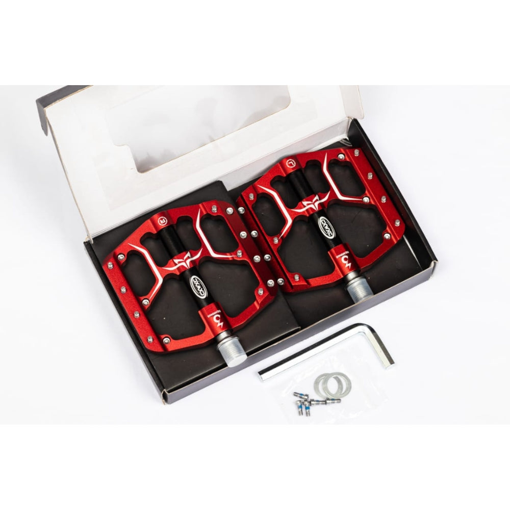 Pedales de plataforma ciclismo Rojo